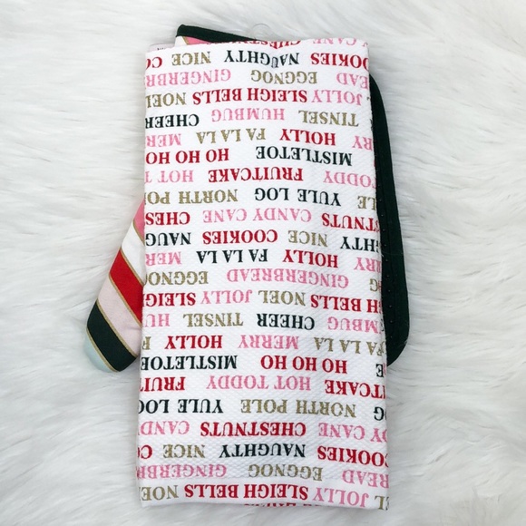 Kate Spade Pink Red 3 Piece Kitchen Towel Set - Picture 5 of 5